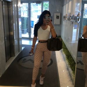 Flower print pants